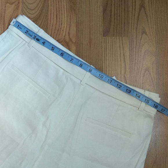 ⭐ Ann Taylor Linen Pleated Shorts w/ Tie Sash NWT - Picture 6 of 8